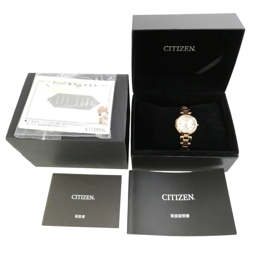 CITIZEN シチズン XC クロスシー 電波ソーラー 腕時計 ウォッチ ゴールド系【中古】