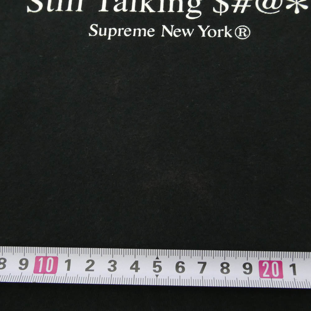Supreme シュプリーム 22SS Still Talking Tee スティル トーキング プリント Tシャツ 半袖 カットソー ブラック系 L【中古】