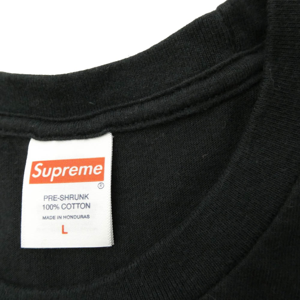 Supreme シュプリーム THRASHER スラッシャー 24AW × THRASHER BACK TAIL TEE スラッシャー バックテイル フロントプリント Tシャツ 半袖 カットソー ブラック系 L【中古】