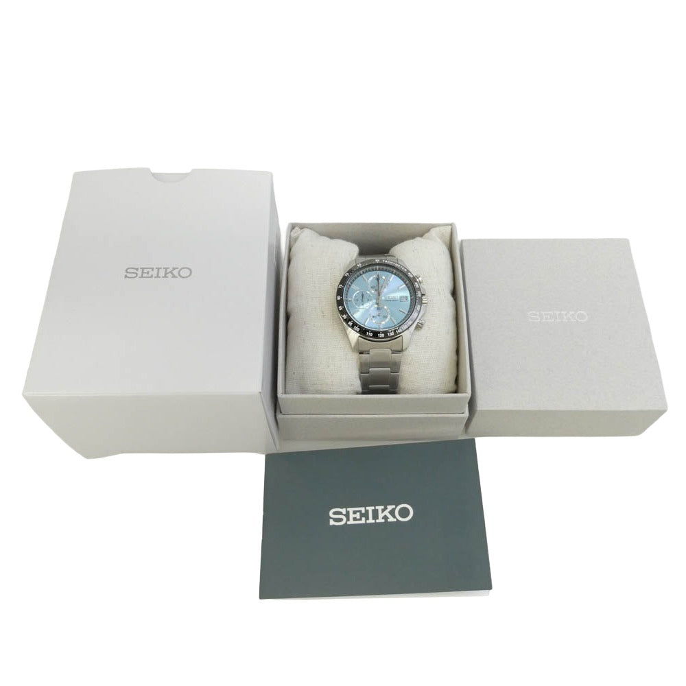 SEIKO セイコー SBTR029 SEIKO SELECTION セイコーセレクション スピリット 8Tクロノ 時計 ウォッチ シルバー系【極上美品】【中古】