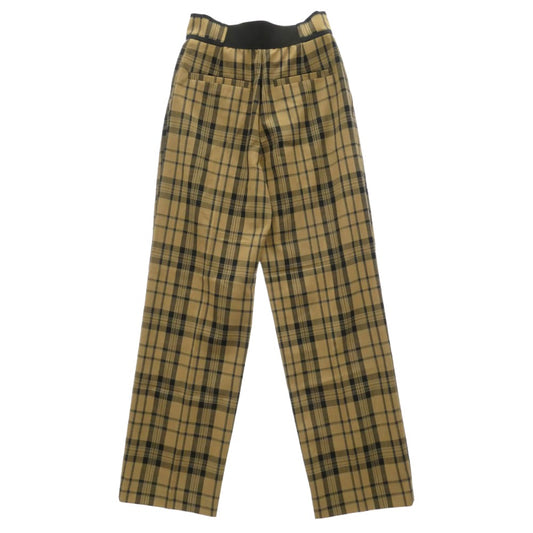 ADORE アドーア 531-2230821 ウール チェック パンツ ベージュ系 36【中古】