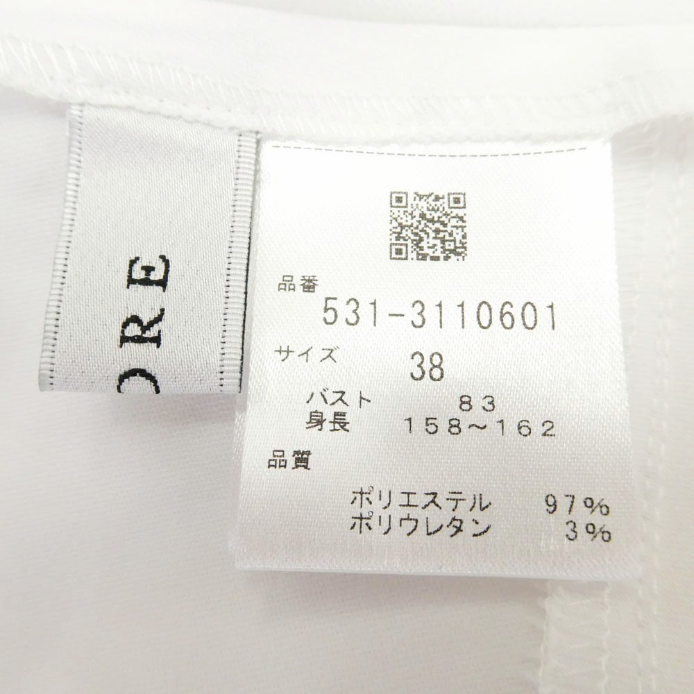 ADORE アドーア 23SS ハイツイスト 2WAY ブラウス 半袖 ホワイト系 38【美品】【中古】