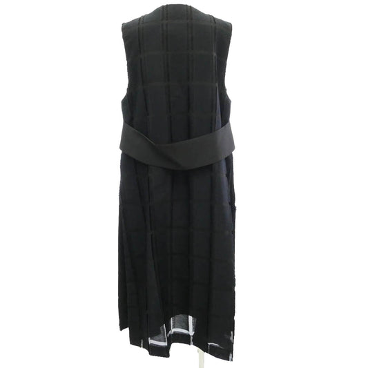 ADORE アドーア 531-3240806 チェック ジャガード Vネックワンピース ブラック系 ネイビー系 サイズ表記無し【中古】