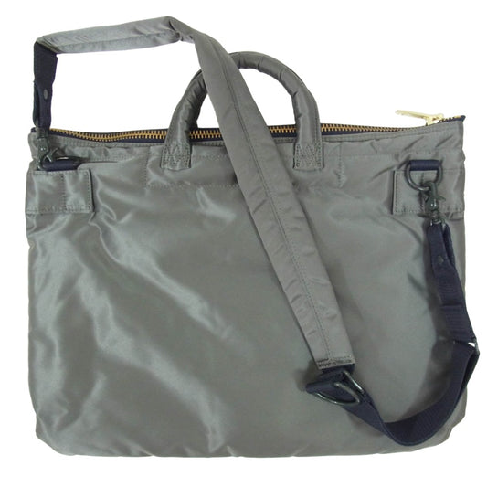 PORTER ポーター 376-19665 PX TANKER タンカー 2WAY SHORT HELMET BAG ショート ヘルメット ショルダー バッグ カーキ系【中古】
