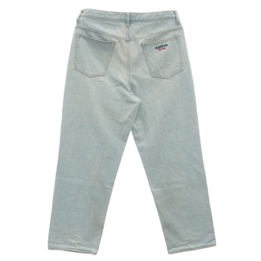 Supreme シュプリーム 24SS Baggy Jean バックポケットロゴ刺繍 バギー ジーンズ デニムパンツ ライトブルー系 34【中古】