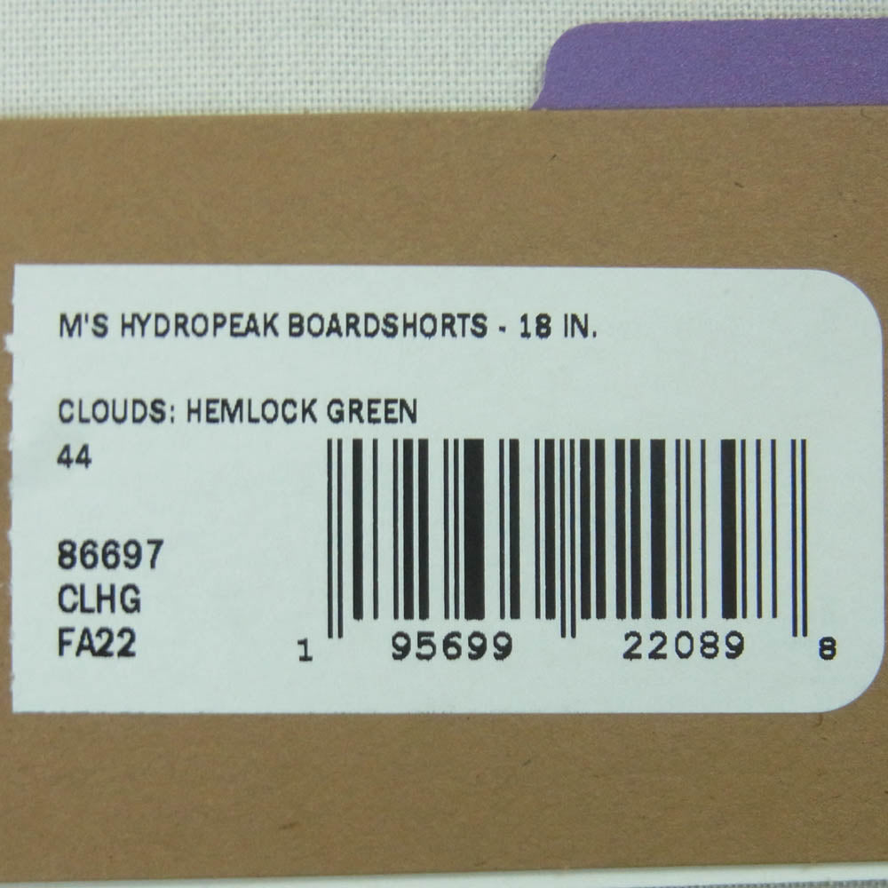patagonia パタゴニア 86697 HYDROPEAK BOARDSHORTS-18 ハイドロ ピーク ボード サーフ パンツ スイム ショーツ グリーン系 ブラック系 44【新古品】【未使用】【中古】