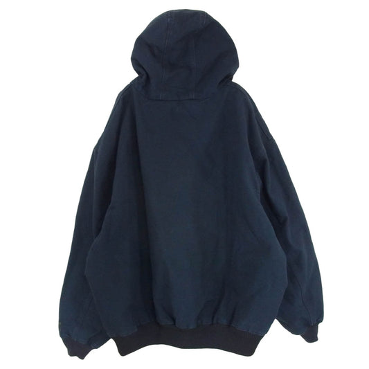 Carhartt カーハート メキシコ製 キルティングフリースライニング ダック地 アクティブ ジャケット ネイビー系 4XL【中古】