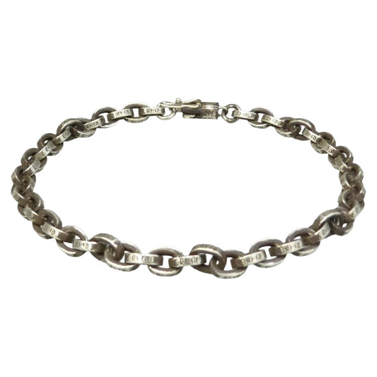 CHROME HEARTS クロムハーツ(原本無) PAPER CHAIN ペーパーチェーン ブレスレット 8inch シルバー系【中古】