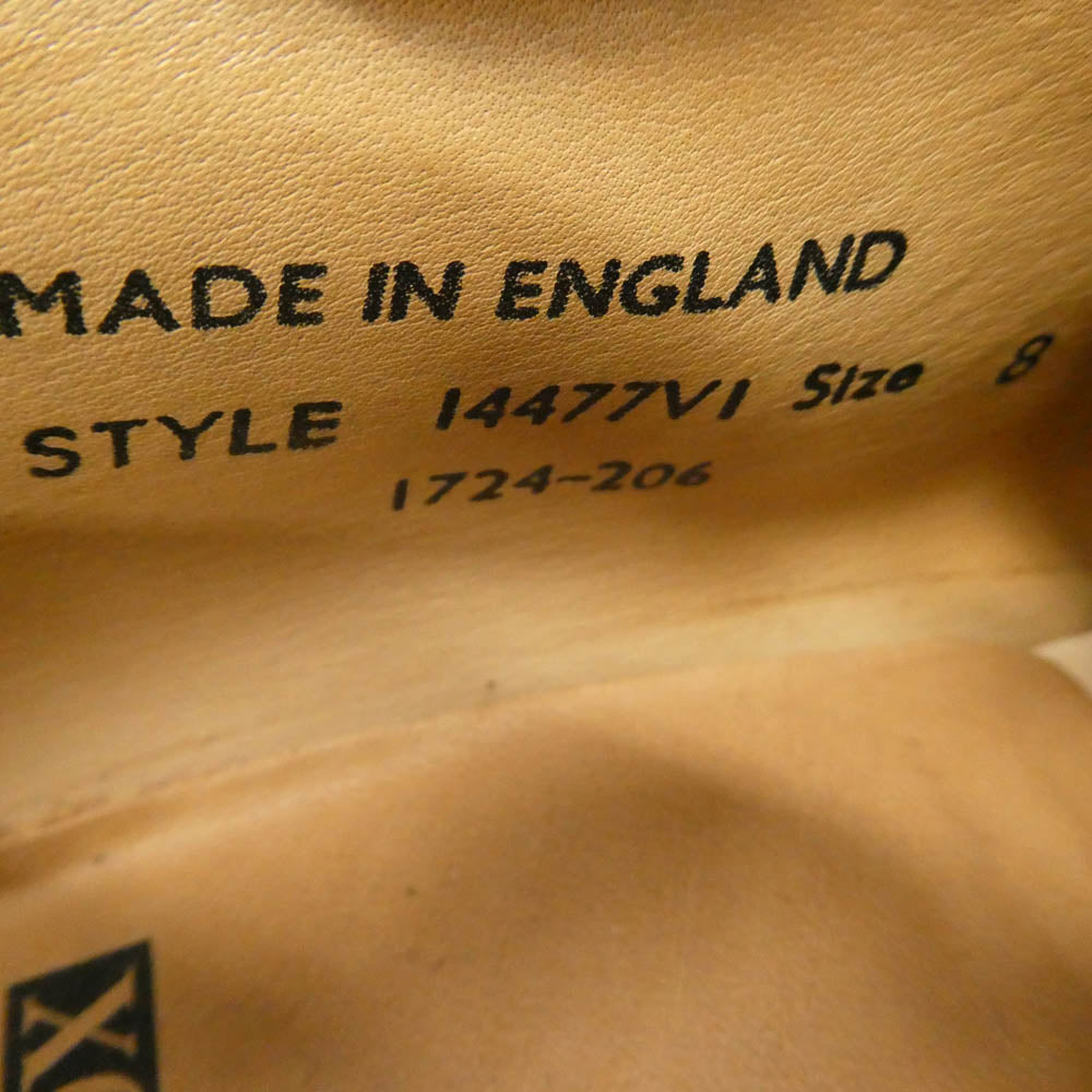 GEORGE COX ジョージコックス 14477 英国製 UNIONJACK モノトーン ユニオンジャック クレープソール シューズ ブラック系 UK8【中古】