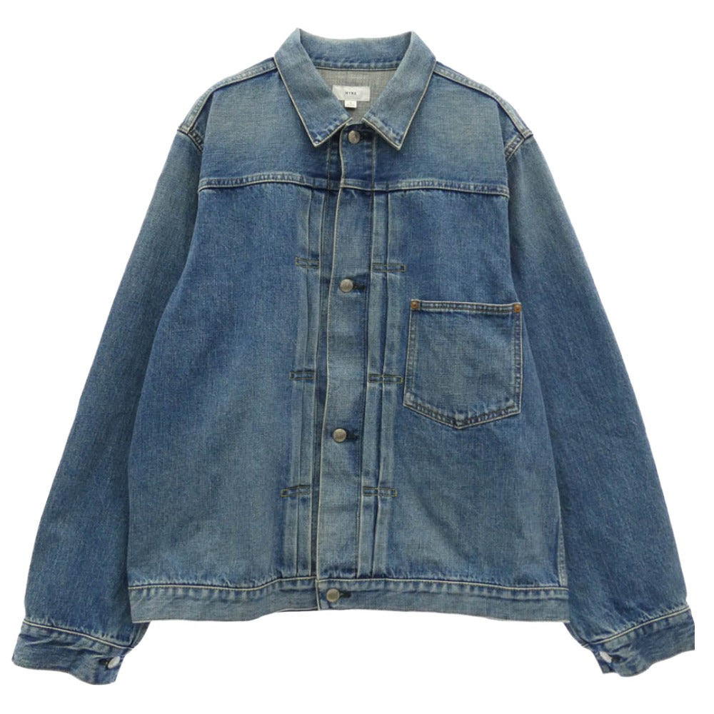 HYKE ハイク 26SS DENIM JACKET TYPE 1 / REGULAR FIT レギュラーフィット デニムジャケット インディゴブルー系 XXL 5【中古】 HYKE ハイク 26SS DENIM JACKET TYPE 1 / REGULAR FIT レギュラー