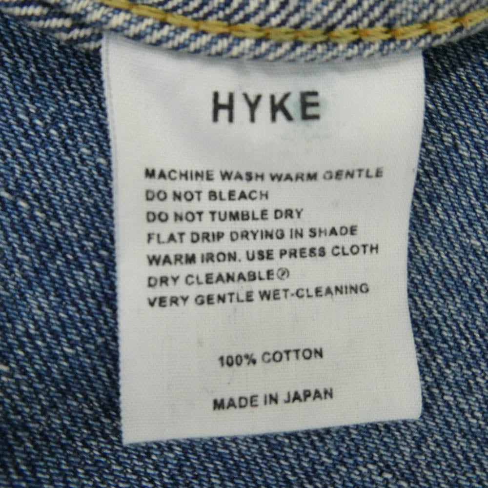 HYKE ハイク 26SS DENIM JACKET TYPE 1 / REGULAR FIT レギュラーフィット デニムジャケット インディゴブルー系 XXL 5【中古】