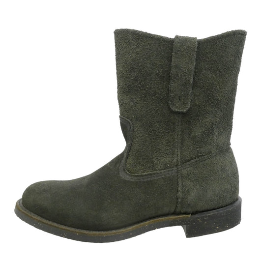 RED WING レッドウィング BEAMS ビームス 8186 BEAMS別注 USA製 07年製 PECOS BOOTS レザー スエード ラフアウト ペコスブーツ モスグリーン系 40【中古】