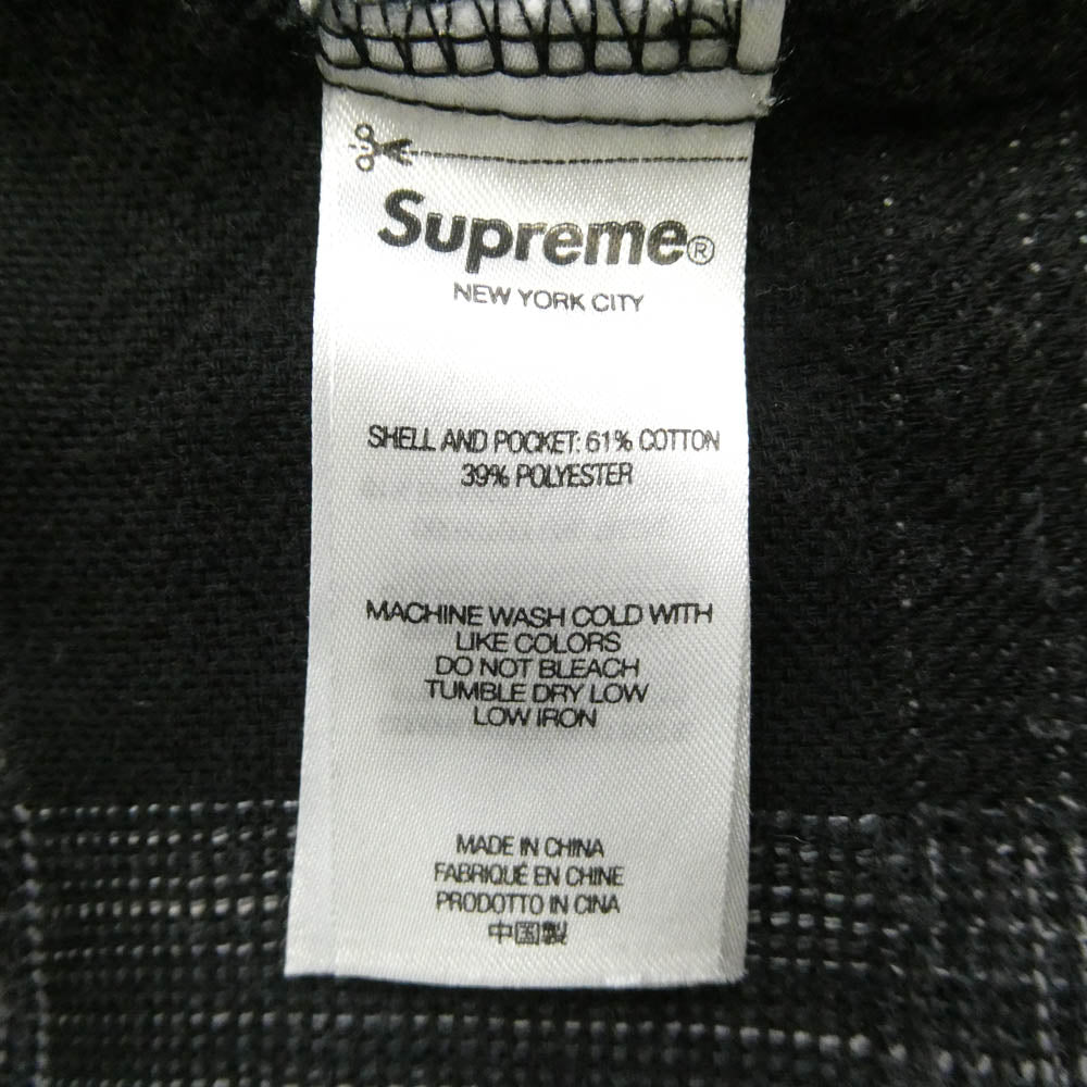 Supreme シュプリーム 23AW Woven Plaid Shirt クラッシック ロゴ刺繍 ウーブンチェック 長袖 シャツ M ダークグレー系 M【中古】