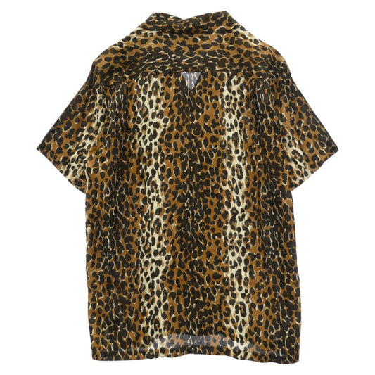 WACKO MARIA ワコマリア 20SS 20SS-WNS-HI07 HAWAIIAN SHIRT S/S レオパード柄 ハワイアン オープンカラー 開襟 半袖 アロハシャツ ブラウン系 ブラック系 M【極上美品】【中古】