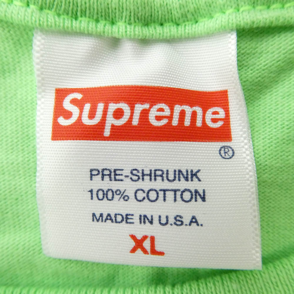 Supreme シュプリーム 22SS Gas Tee Lime ガス ロゴ プリント コットン 半袖 Tシャツ カットソー ライトグリーン系 XL【中古】