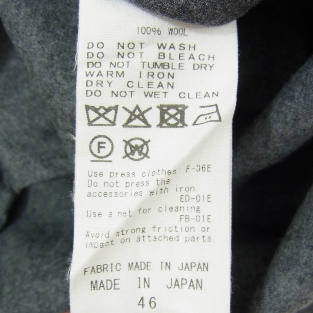 チノ 25WST302 高密度ツイルフランネル プルオーバーシャツ グレー系 46【中古】