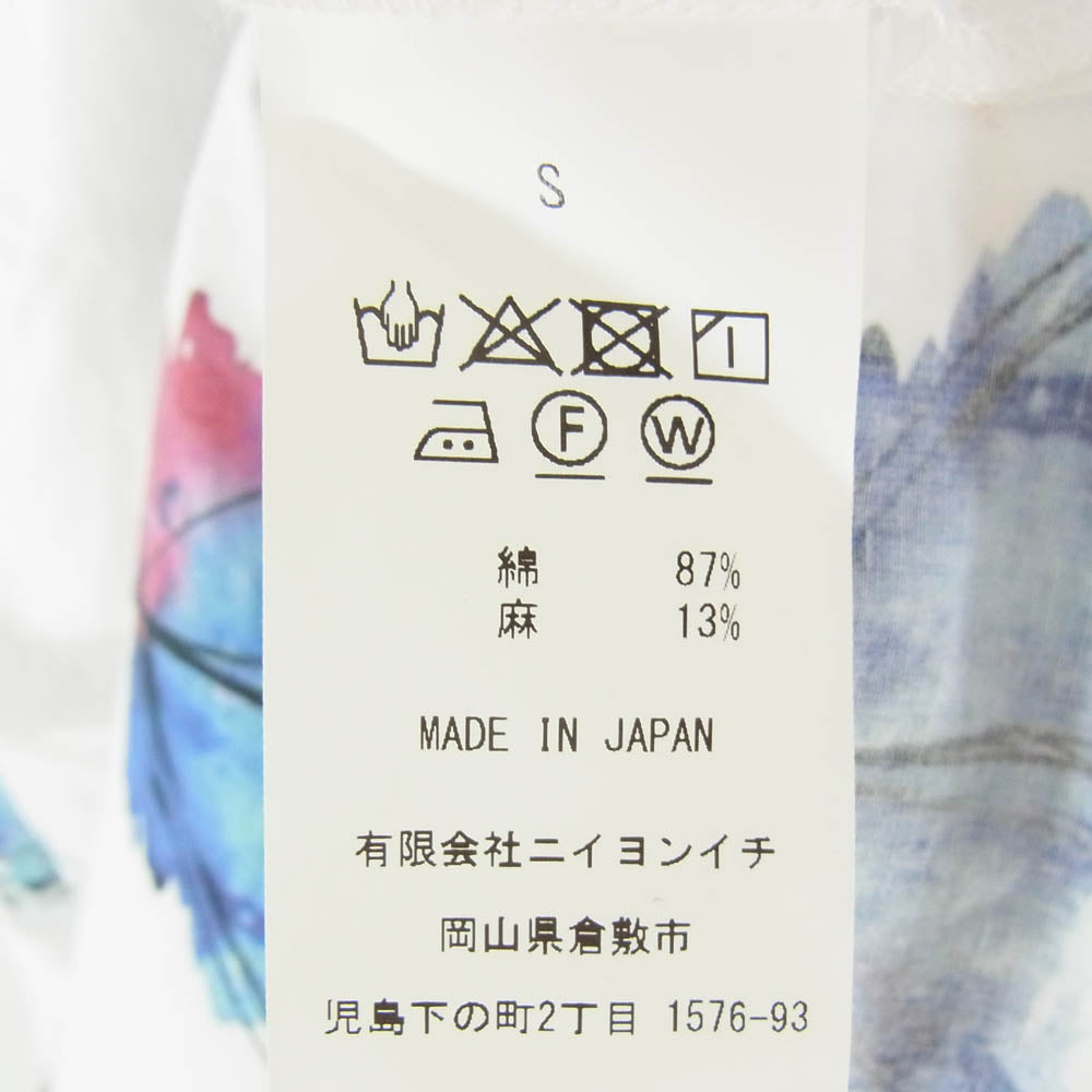 ニック・ターナー Ron Herman ロンハーマン for Ron Herman ロンハーマン別注 Open Collar Shirt オープンカラー 半袖 シャツ ホワイト系 S【中古】