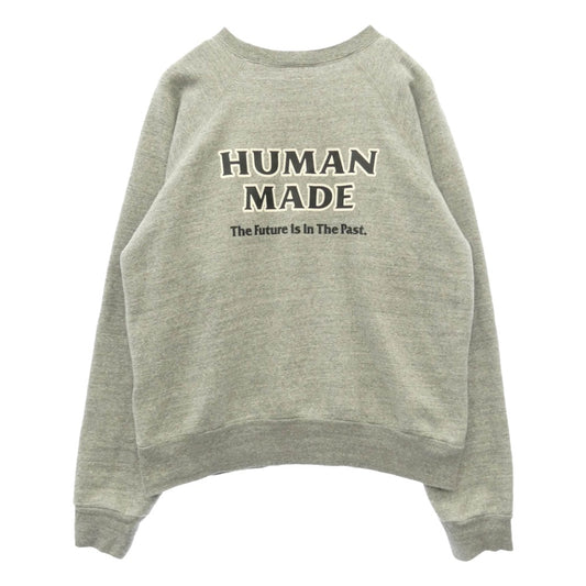 HUMAN MADE ヒューマンメイド RED WING レッドウィング × RED WING レッドウィング RAGLAN SWEATSHIRT ラグラン スウェットシャツ グレー系 M【中古】