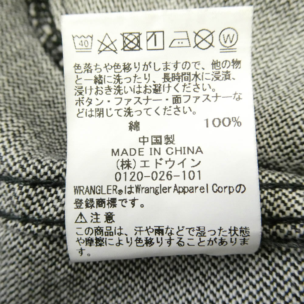 WACKO MARIA ワコマリア 21AW WS9260 xWrangler ラングラー TRUCKER JACKET トラッカー デニム ジャケット ブラック系 M【中古】