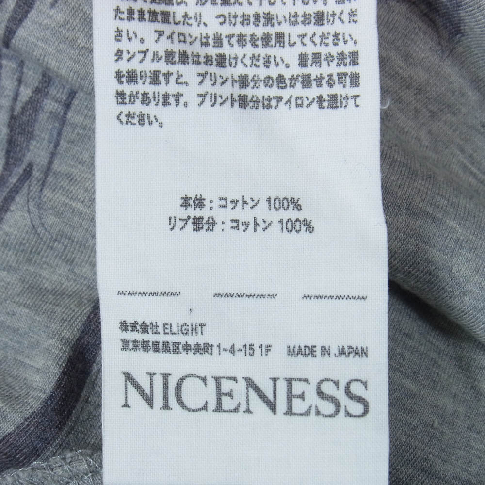 ナイスネス 25SS NN-3502J15 JOHNNY Crewneck T Shirt Short Sleeve Devil ジョニー クルーネック 半袖 Tシャツ デビル グレー系 M【中古】