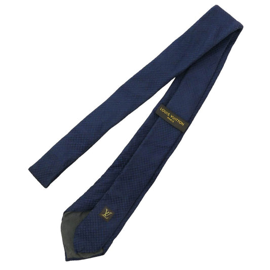 LOUIS VUITTON ルイ・ヴィトン イタリア製 シルク ネクタイ ネイビー ネイビー系【中古】