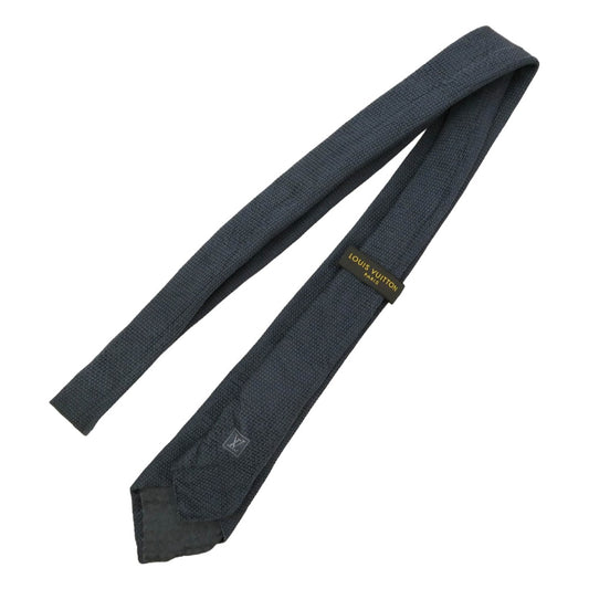 LOUIS VUITTON ルイ・ヴィトン M75312 イタリア製 シルク ネクタイ グレー ダークグレー系【中古】