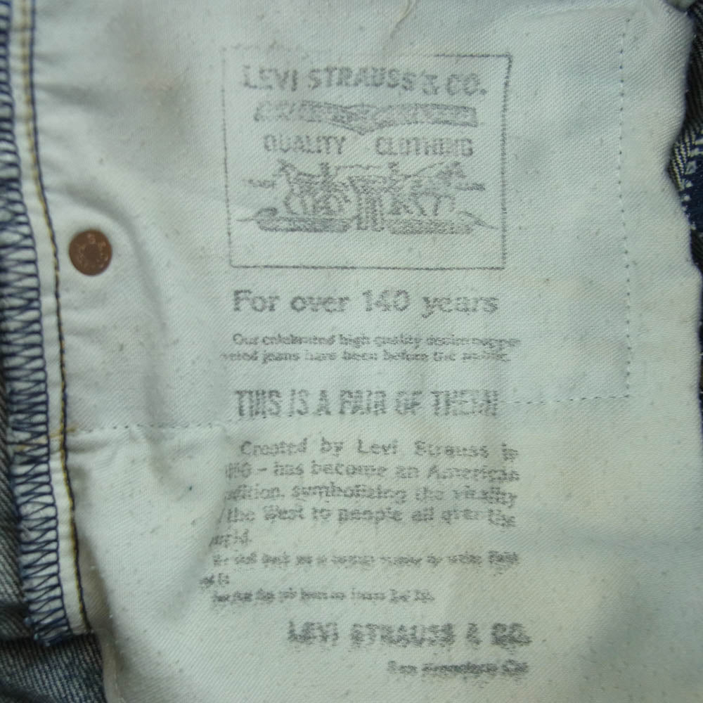 Levi's リーバイス 702 復刻 ボタン裏J22 シンチバック デニム パンツ ジーンズ 日本製 インディゴブルー系 W30 L31【中古】