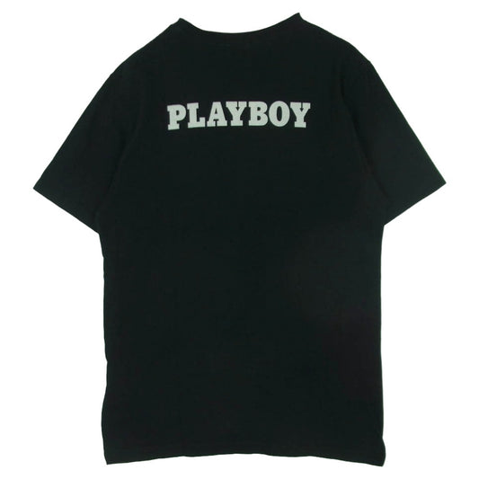 HYSTERIC GLAMOUR ヒステリックグラマー PLAYBOY プレイボーイ 18SS 12181CT05 HYS RABBIT HEAD ラビット プリント クルーネック 半袖 Tシャツ ブラック系 S【中古】