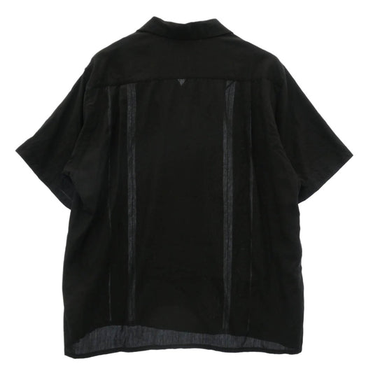 WACKO MARIA ワコマリア 23SS 23SS-WMS-OC18 TWO-TONE 50'S SHIRT TYPE-2 ツートーン 半袖 オープンカラー シャツ ブラック系 XL【中古】