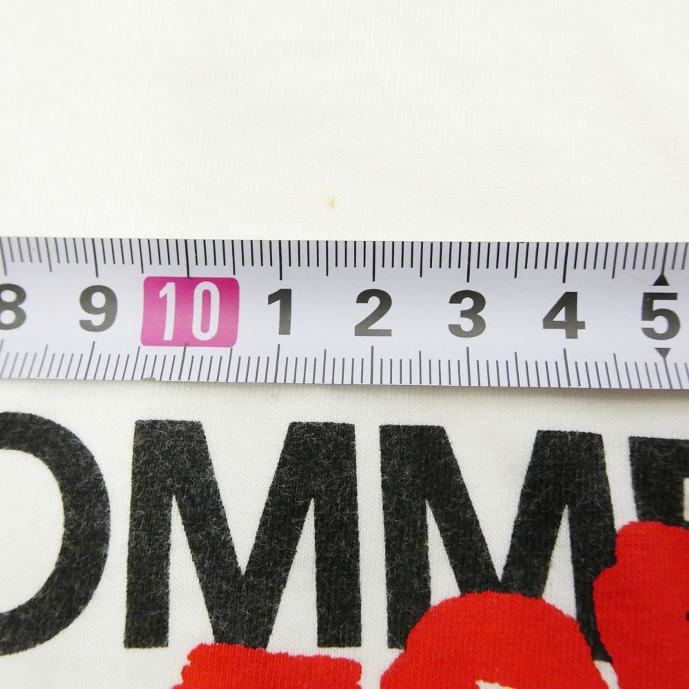 COMME des GARCONS コムデギャルソン . GUERRILLA STORE 2004 ロゴプリント 袖 Tシャツ カットソー ホワイト系 1/3L【中古】