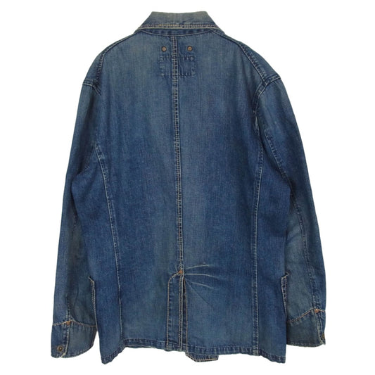 Levi's リーバイス J15820 70802-03 Redloop レッドループ デニム カバーオール サックコート デニムジャケット インディゴブルー系 L【中古】