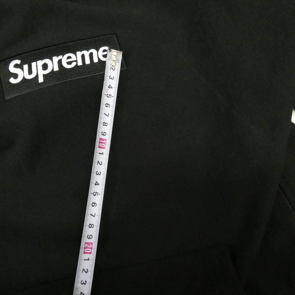 Supreme シュプリーム 23AW Box Logo Hooded Sweatshirt Black ボックス ロゴ フーデッド スウェットシャツ プルオーバー パーカー フーディー ブラック系 L【中古】