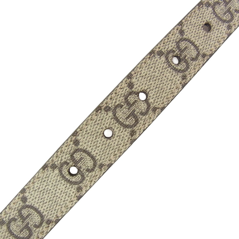 GUCCI グッチ 258395 KGD0N GG スプリーム キッズ チルドレンズ ベルト ブラウン系【極上美品】【中古】