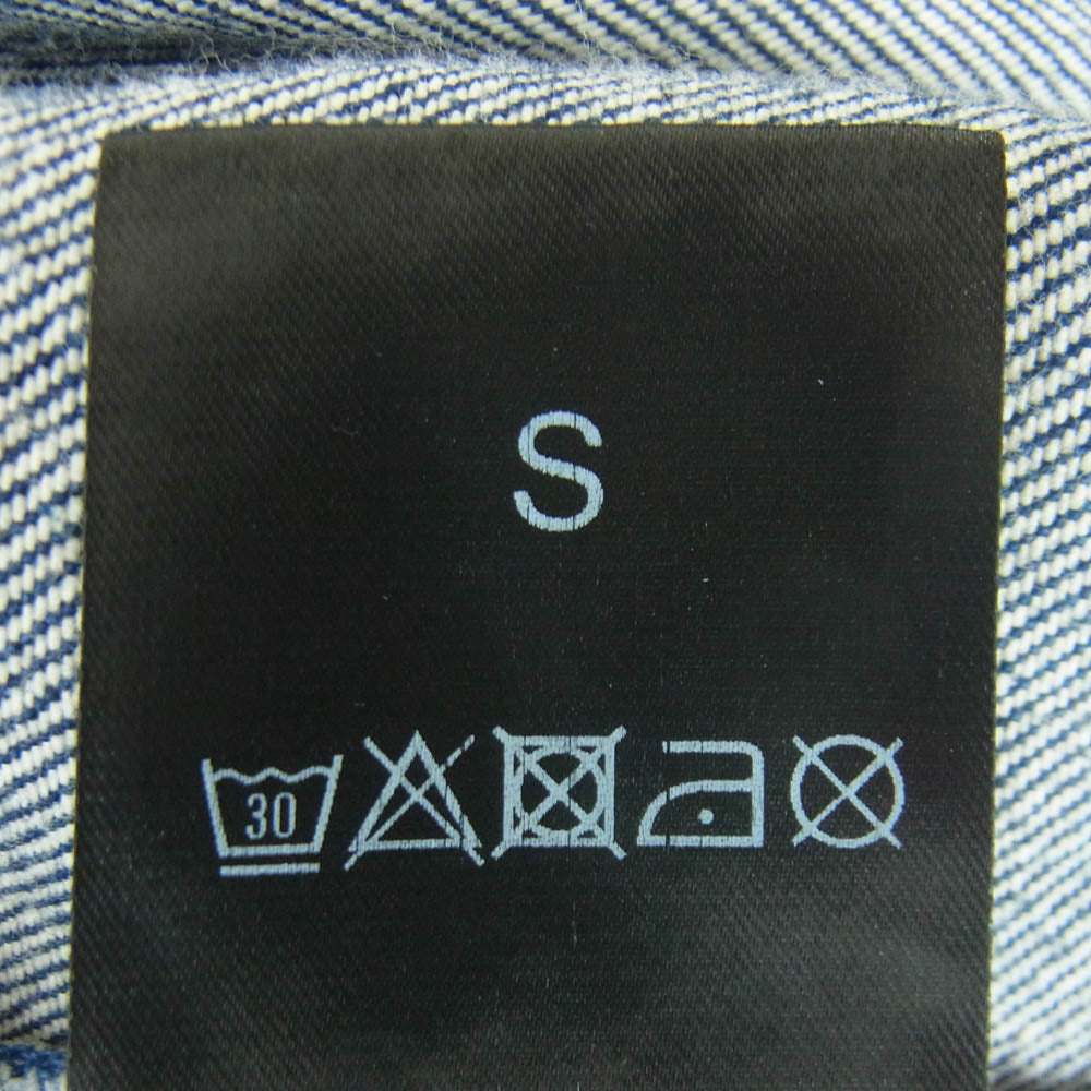 RAF SIMONS ラフシモンズ CARRY OVER DENIM SHIRT デニム シャツ ジャケット コットン インディゴブルー系 S【中古】