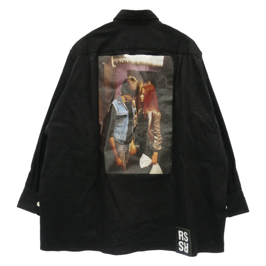 RAF SIMONS ラフシモンズ 18AW Christiane F クリスチーネ オーバーサイズ デニム シャツ ジャケット ブラック系 ONE SIZE【中古】