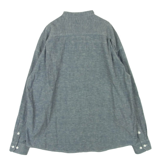 VISVIM ビズビム 0125205011011 25AW INGALL CHAMBRAY シャンブレー スタンドカラー 長袖 シャツ グレー系 3【中古】