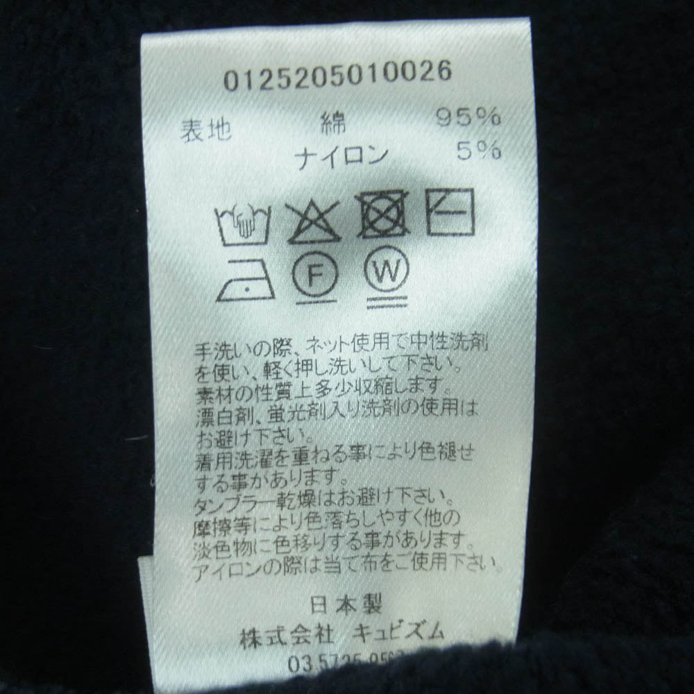 VISVIM ビズビム 0125205010026 25AW COURT HOODIE P.O. プルオーバー パーカー コットン 日本製 ネイビー系 3【中古】