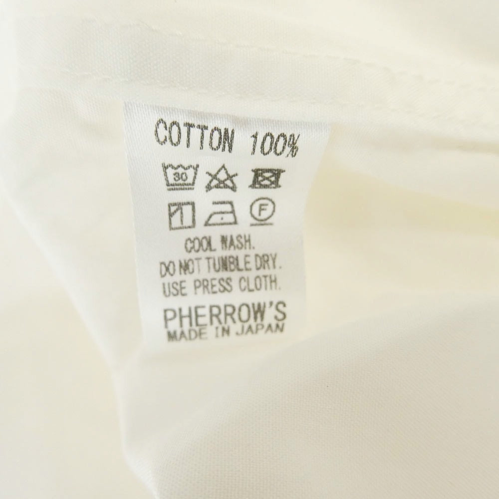Pherrow's フェローズ コットン レギュラー カラー シャツ ホワイト系 XL【中古】