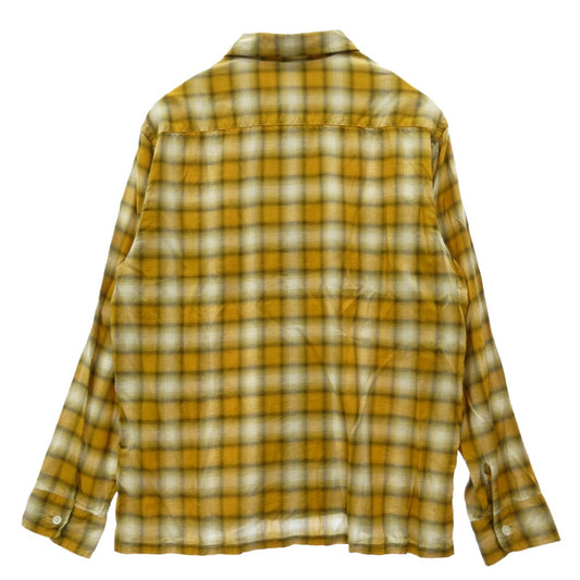 STANDARD CALIFORNIA スタンダードカリフォルニア SD OMBRE CHEK SHIRT オンブレ チェック 長袖 シャツ イエロー系 L【美品】【中古】