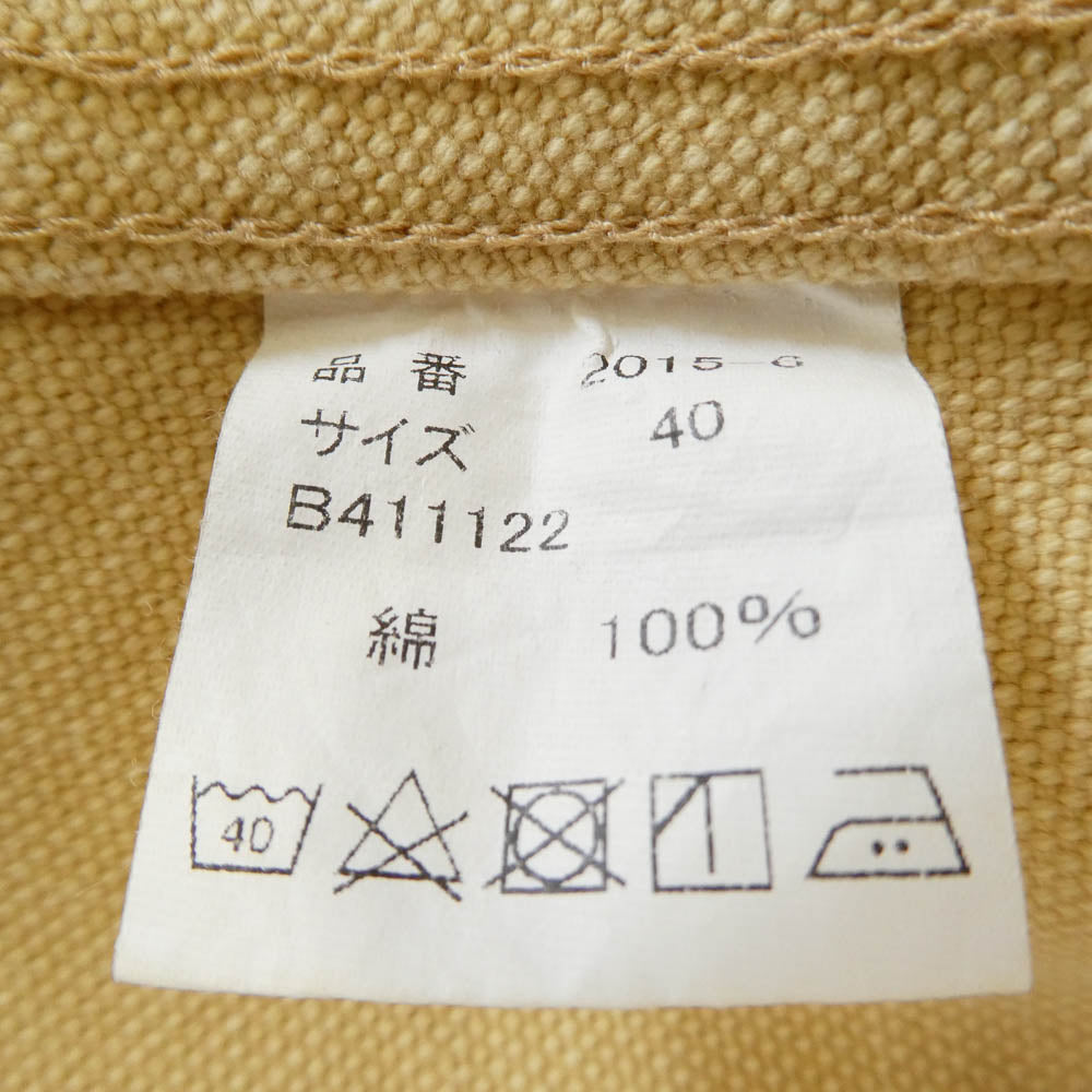 FULLCOUNT フルカウント Heavy Canvas Chore Jacket カバーオール ヘビーキャンバス チョア ジャケット イエロー系 40【中古】