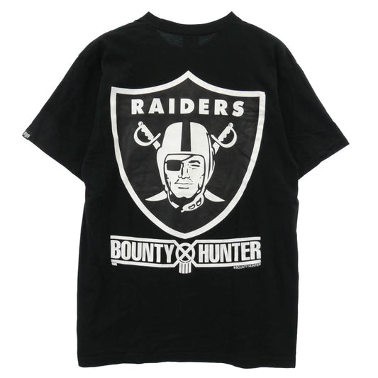 BOUNTY HUNTER バウンティーハンター x SSZ エスエスジィー x NFL Raiders レイダース プリント 半袖 Tシャツ ブラック系 M【中古】