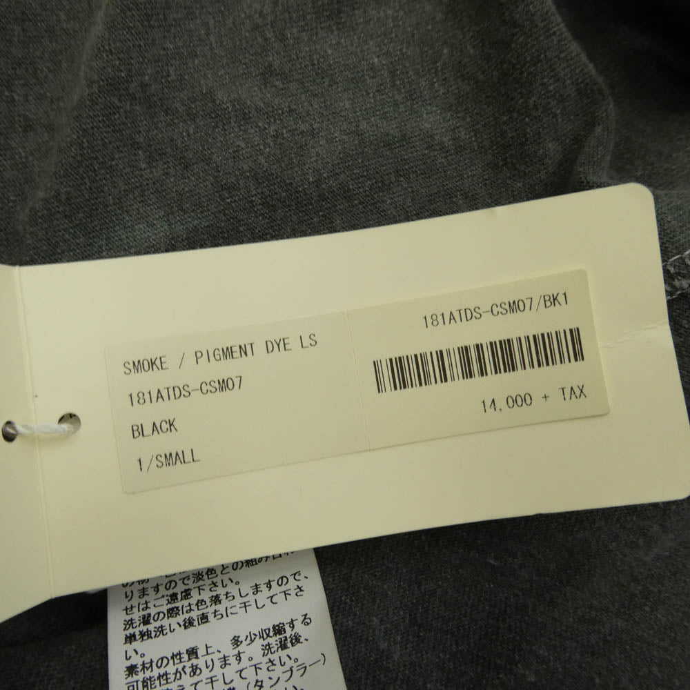 DESCENDANT ディセンダント 18SS 181ATDS-CSM07 SMOKE PIGMENT DYE L/S ピグメントダイ CACHALOT カシャロ 刺繍 ポケット 長袖カットソー チャコール系 1【中古】