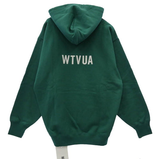 WTAPS ダブルタップス 24SS 241ATDT-CSM02 SIGN HOODY COTTON TSSC ロゴ プリント スウェット フーディ パーカー スウェット パーカー グリーン系 03【美品】【中古】