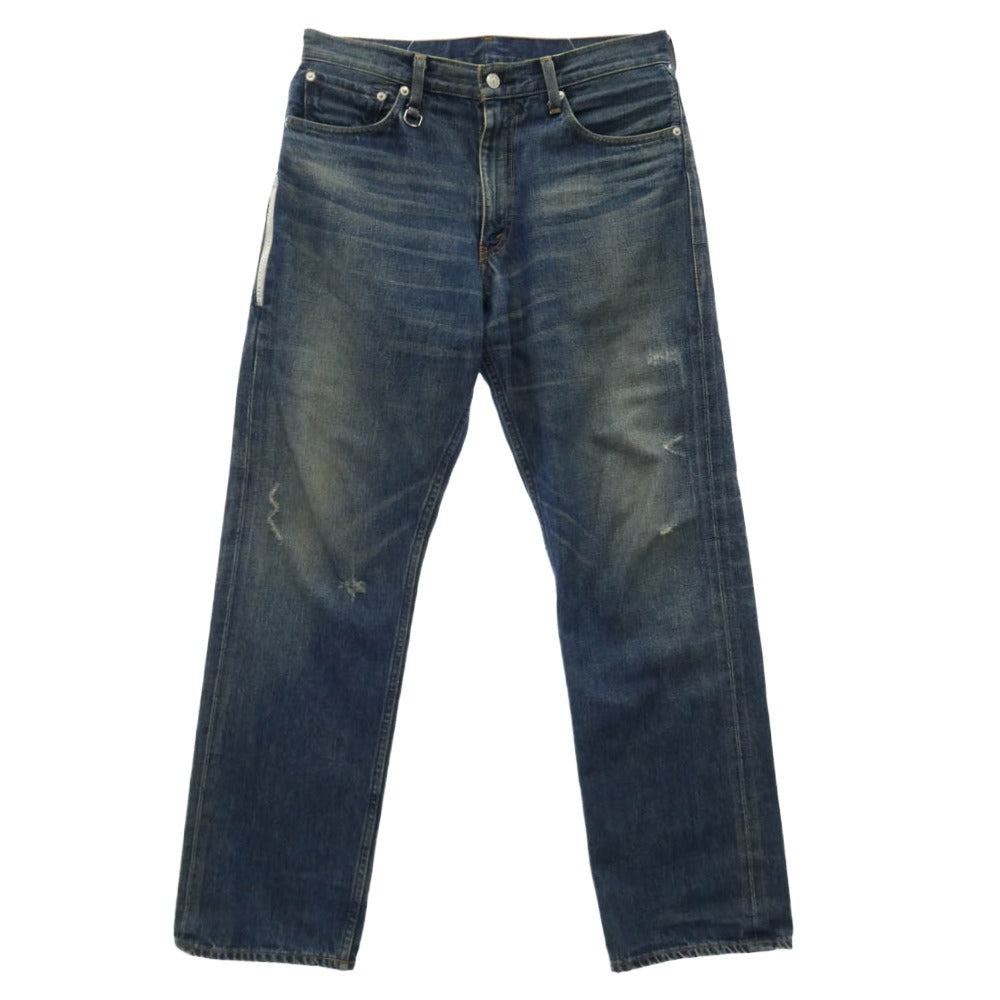 FRAGMENT DESIGN フラグメントデザイン Levi's リーバイス FM505-0056 × Levis 505 Fenom DISCO リーバイス バック サンダー プリント スワロフスキー ラインストーン  ウオッシュド デニムパンツ ジーンズ W32 L31 インディゴブルー系 M【中古】 FRAGMENT DESIGN フラグメントデザイン Levi's リーバイス FM505-0056