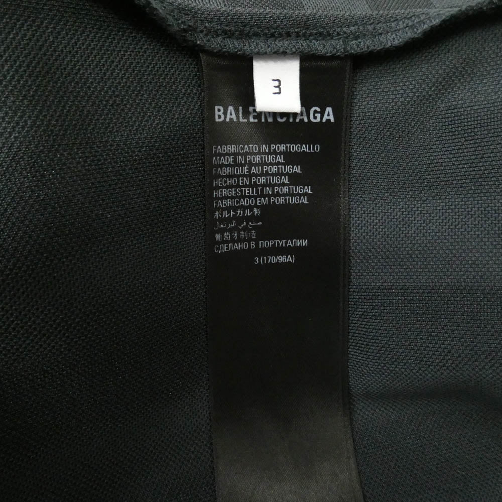 BALENCIAGA バレンシアガ adidas アディダス 23SS 723663 TNV13 x adidas アディダス オーバーサイズ サッカー 半袖 ゲームシャツ Tシャツ ブラック系 グレー系 3【中古】