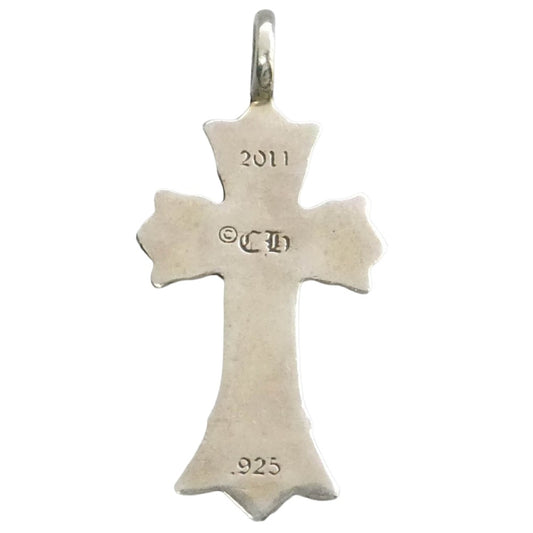CHROME HEARTS クロムハーツ(原本無) DBL CH CRS ダブルCHクロス チャーム ペンダント トップ シルバー系【中古】