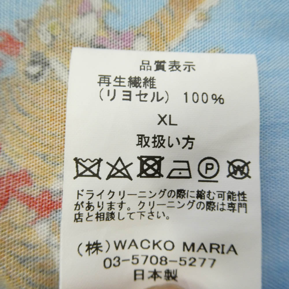WACKO MARIA ワコマリア TIM LEHI 虎総柄 HAWAIIAN SHIRT ティムリー ハイ タイガーハワイアン 半袖 シャツ ライトブルー系 XL【中古】