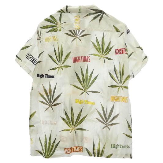 WACKO MARIA ワコマリア 18SS HIGHTIMES-WM-HI02 hightimes hawaiian shirt ハイタイムス ハワイアン 半袖シャツ ホワイト系 L【中古】