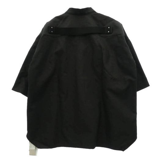 Rick Owens リックオウエンス 26SS RU01F2726-CDU CDU素材 Jumbo Faun Shirt ジャンボ シャツ ハーフスリーブ ジャケット ブラック系 46【中古】