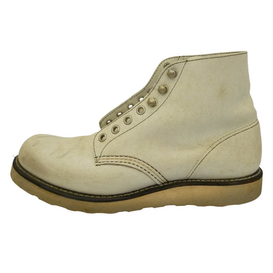 RED WING レッドウィング 8873 刺繍羽根タグ アイリッシュセッター ワークブーツ オフホワイト系 8.5【中古】